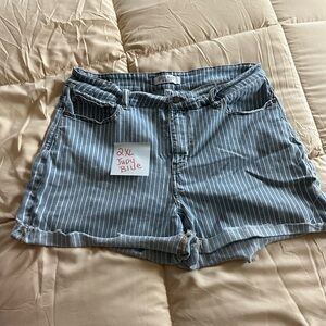 Judy Blue Women's Striped Jean Shorts